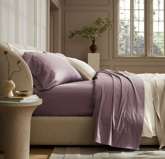 Cooling Percale Sheet Set Plum