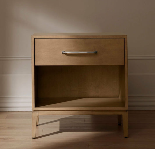 Single Drawer Wood Nightstand