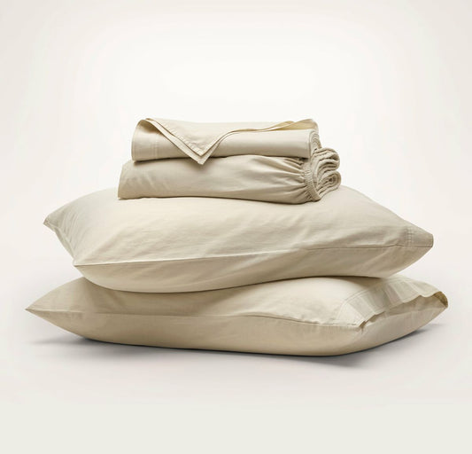 Signature Vintage Washed Sheet Set Vintage Sand