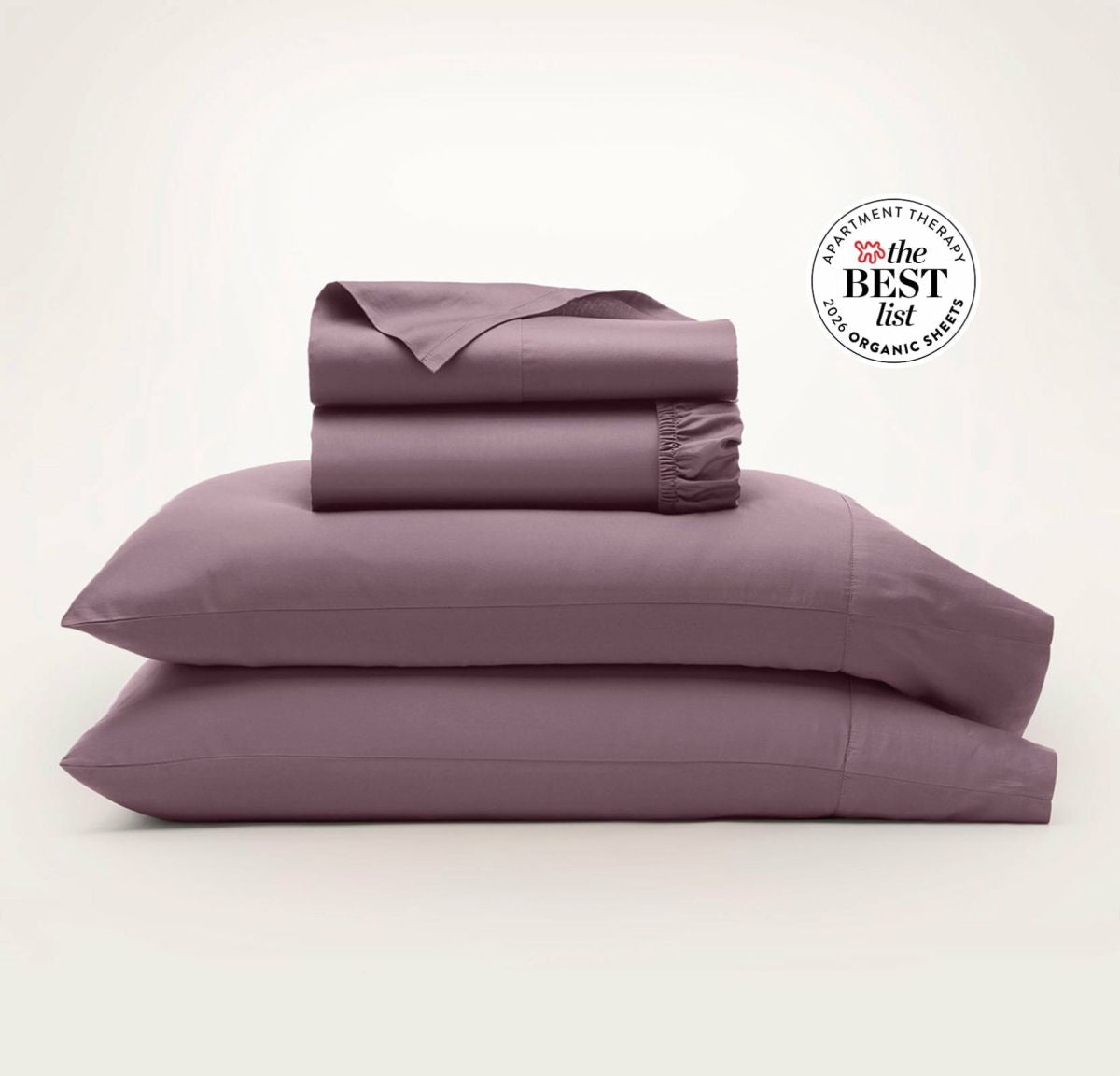 Cooling Percale Sheet Set Plum