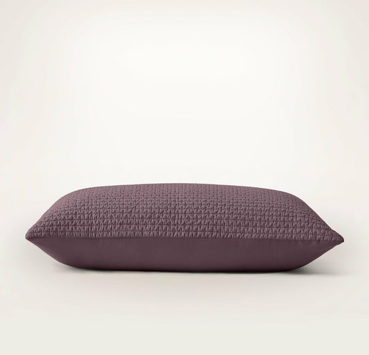 Signature Textured Stitch Quilted Sham Plum