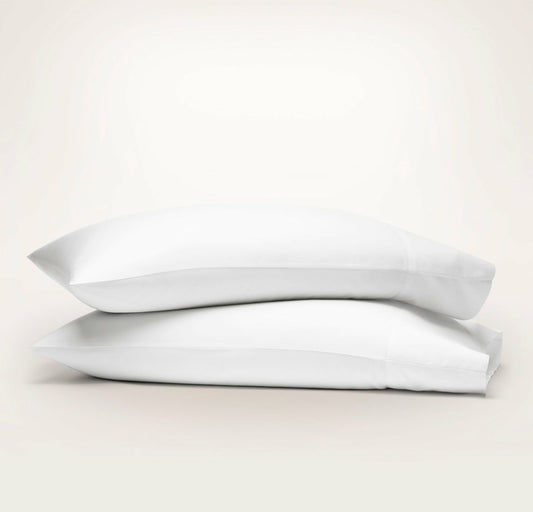 Percale Hemmed Pillowcase Set White