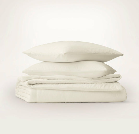 Signature Vintage Washed Comforter Set Vintage Cream
