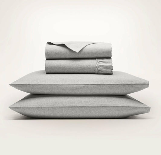 Flannel Sheet Set Heathered Grey