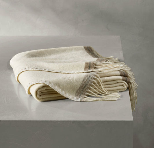 Reserve Maison Cashmere Throw Blanket Cream