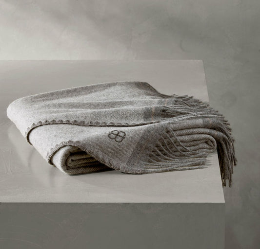 Reserve Maison Cashmere Throw Blanket Heathered Charcoal