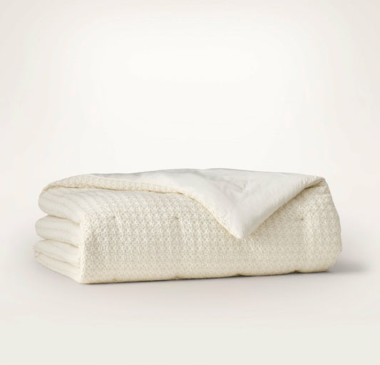 Mosaic Waffle Comforter Cream/Oak