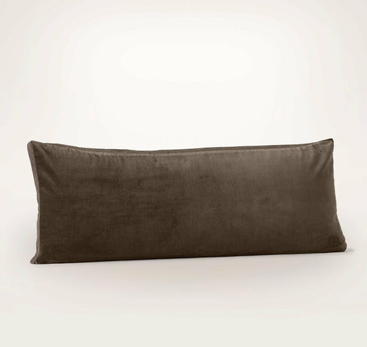 Ligne Velvet Pillow Cover Deep Walnut/Walnut