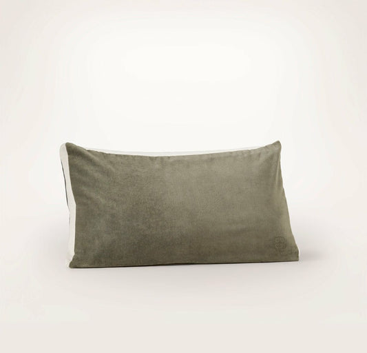 Ligne Velvet Pillow Cover Juniper/Cream