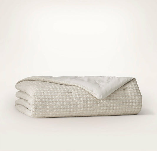 Mosaic Waffle Comforter Mist/Cream/Oak