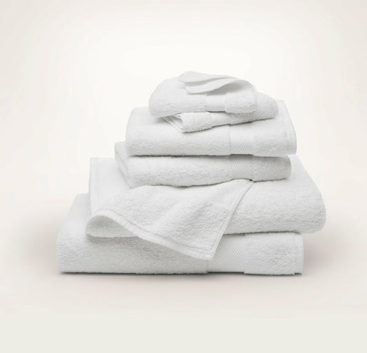 Plush Bath Towel Set White