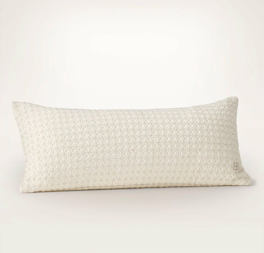 Mosaic Waffle Pillow Cover Cream/Oak