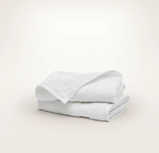 Plush Hand Towels (Pair) White