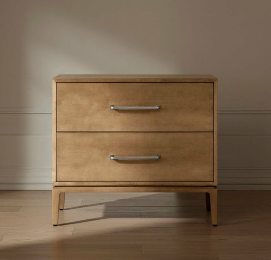 2-Drawer Wood Nightstand