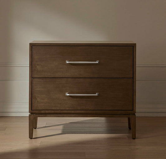 2-Drawer Wood Nightstand